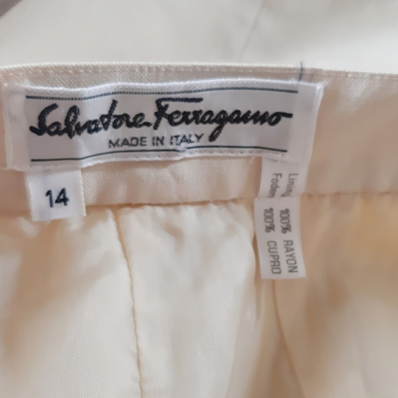 SALVATORE FERRAGAMO Vintage Faux Wrap Skirt 14 - Picture 4 of 4